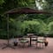 10ft. Offset Outdoor Patio Umbrella with Hand Crank